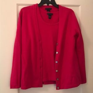 Cashmere Hot Pink Sweater Set